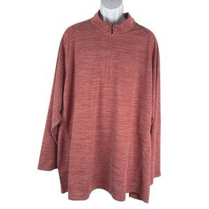 Tommy Bahama Pullover Mens 3XLB Red 1/2 Zip Red Long‎ Sleeve Polyester TP-2550